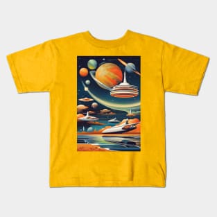 Soviet sci fi space art Kids T-Shirt